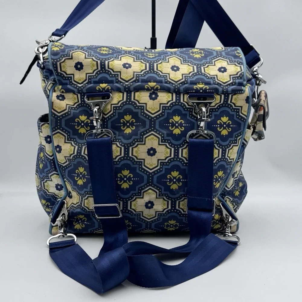 PETUNIA PICKLE BOTTOM Boxy Backpack Diaper Bag Majestic Murano Glazed Canvas Euc